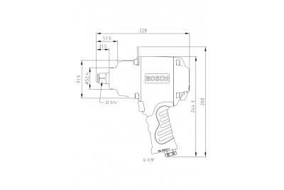 Пневматический ударный гайковерт Bosch 0607450616