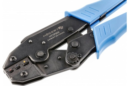 Пресс-клещи для клемм HOEGERT TECHNIK диапазон: от 0.5 до 6.0 мм2 (20-10 AWГ) HT1P202