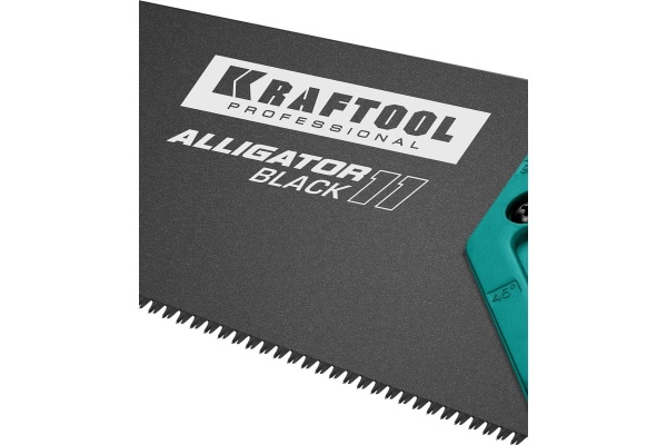 Ножовка для точного реза Kraftool "Alligator BLACK", 550 мм, 11 TPI 3D зуб, 15205-55