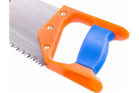 Ножовка по дереву Россия 400 мм, шаг зубьев 5 мм, пластиковая рукоятка 23162