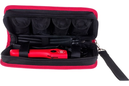 Ручные пресс-клещи КВТ СТК+4, 4 матрицы в сумке 75907