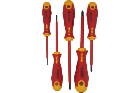 Набор диэлектрических отверток Felo Ergonic с тестером напряжения 6 шт 41396398