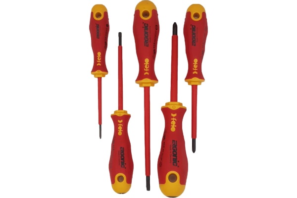Набор диэлектрических отверток Felo Ergonic с тестером напряжения 6 шт 41396398