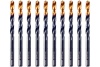 Сверло по металлу Golden Tip 6 мм, HSS-Tin, 10 шт, DIN 338 Denzel 717215