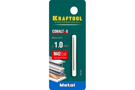 Сверло по металлу COBALT HSS-Co 8% сталь М42 (1х40 мм) Kraftool 29656-1 Сверло по металлу COBALT HSS-Co 8% сталь М42 (1х40 мм) Kraftool 29656-1