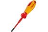 Тонкая отвёртка Knipex VDE 1000V Pozidriv PZ1 крестовая, L стержня 80 мм, 2-комп. рук-ка KN-982501SL