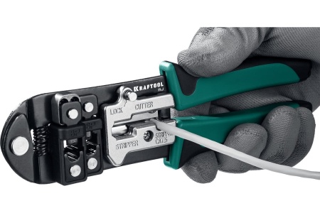 Кримпер KRAFTOOL универсальный, RJ45, RJ11/RJ12 22699