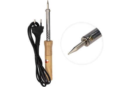 Паяльник PROCONNECT ПД 220В 65Вт деревянная ручка блистер 12-0176-4