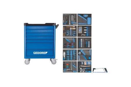 Инструментальная тележка с 7 ящиками, 308 шт GEDORE 2980347