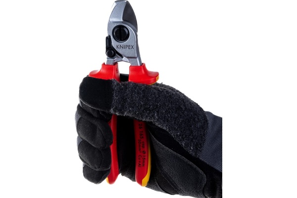 Кабелерез KNIPEX VDE, пружина, рез: кабель 15 мм, 50 мм, AWG 10, L-165 мм KN-9526165SB