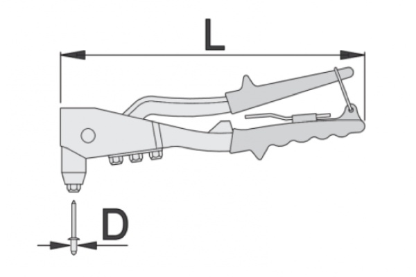Заклепочник Unior ручной, 2.4,3.2,4.0,4.8 3838909154541