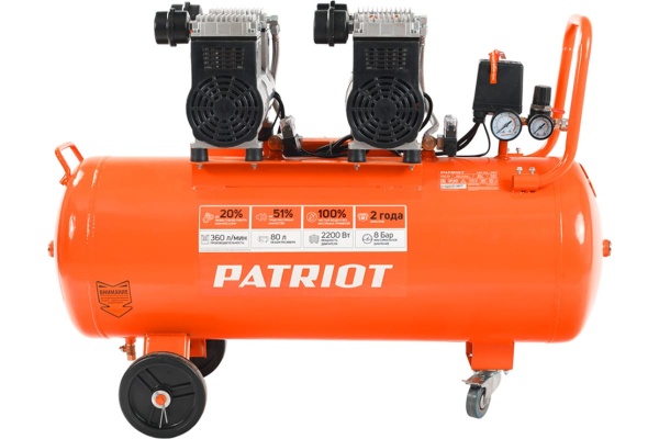 Поршневой безмасляный компрессор PATRIOT WO 80-360 525301930