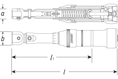 Динамометрический ключ HAZET 200-500 Нм, хвостовик 14х18 мм 6295-1CT