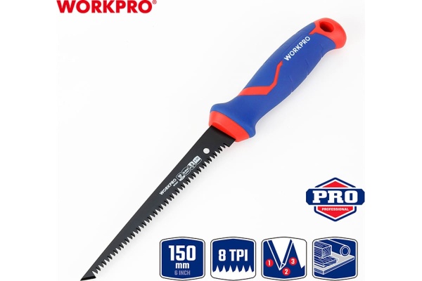 Ножовка по гипсокартону WORKPRO 150мм BI-METAL WP215017