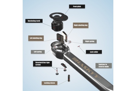 Динамометрический ключ HASKYY 1/2 28-210 Нм CDS-15