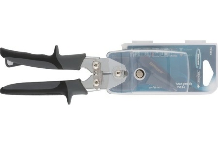 Ножницы по металлу, усиленные, 255 мм, прямой и левый рез, сталь СrMo, двухкомпонентные рукоятки GROSS PIRANHA 78349