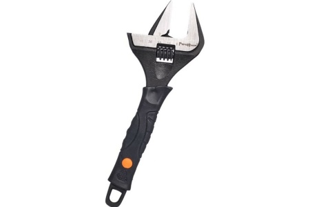 Разводной ключ Ремоколор двухкомпонентная рукоятка, тонкие губки, 250 мм, макс 0-50 мм 43-1-525