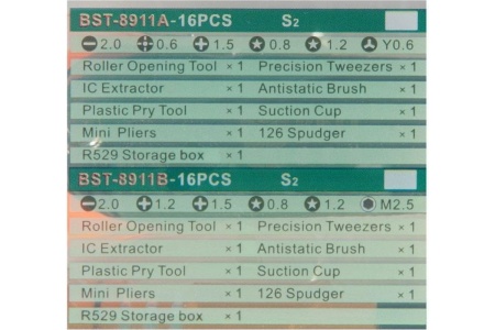 Набор инструментов для ремонта мобильных телефонов и ноутбуков BAKU BST-8911A 13-в 1 759074