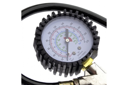 Пневматический пистолет для подкачки шин ЧЕГЛОК с манометром до 15 атм., 90-01-515