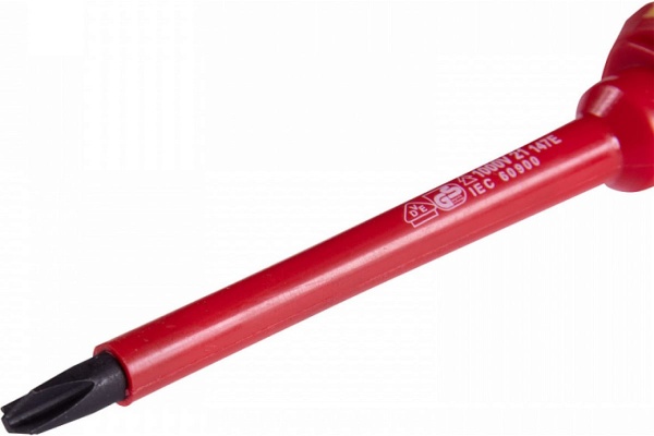 Комбинированная диэлектрическая отвертка KING TONY Slotted/Phillips №2, 100 мм 147E0204