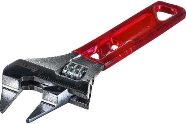 Разводной ключ RITTER Ultra Slim 150 мм, 6", ультратонкие губки, укороченная рукоятка, сталь CR-V, хром HT572150