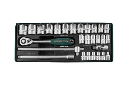 Набор торцевых головок 1/2"DR 8-34 мм Jonnesway S04H4728S