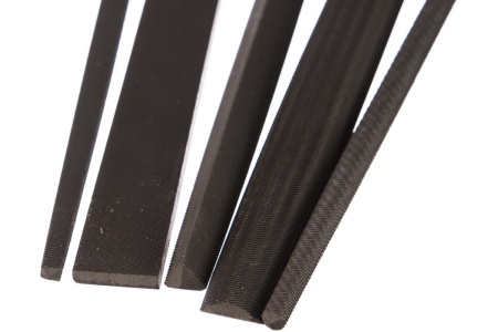 Набор напильников с двухкомпонентной ручкой: плоский, полукруглый, трехгранный, квадратный, круглый, №2, 250мм ЗУБР ЭКСПЕРТ 16651-25-H5