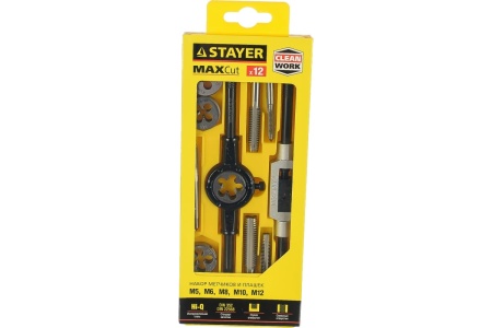 Набор метчиков и плашек STAYER MASTER 12 предметов 28012-H12_z01