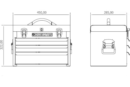 Инструментальный ящик без инструментов IZELTAS 3 выдвижных ящика 8320331001