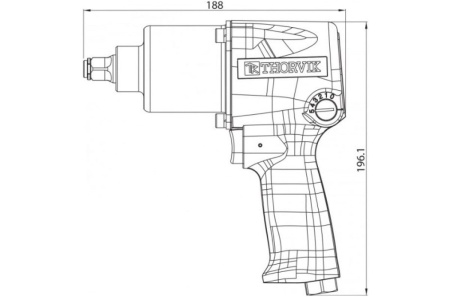 Пневматический гайковерт THORVIK AIW1261 52199 Пневматический гайковерт THORVIK AIW1261 52199