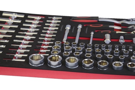 Тележка KraftWell с 5 ящиками+ПОДАРОК инструмент 157 предметов KRW-TTB+SET157