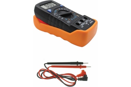 Цифровой мультиметр TopAuto в защитном чехле, звуковая прозвонка цепи, подсветка DT830L