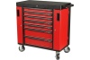 Тележка инструментальная (7 секций, красная, на колесах, с двумя боковыми ящиками) JTC S1070