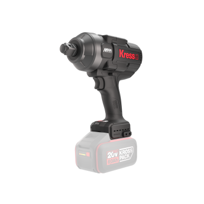 Гайковерт аккумуляторный бесщеточный KRESS KU35.91, 20В, 3/4", 1700 Нм, без АКБ и ЗУ, кейс