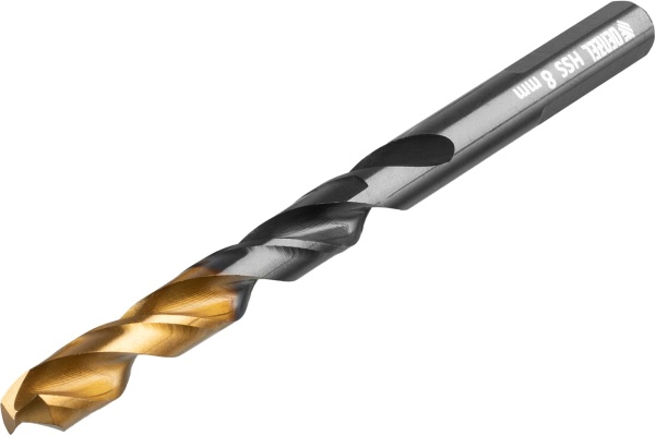 Набор сверл по металлу Golden Tip 1-10 мм, HSS-Tin, 19 шт Denzel 72321