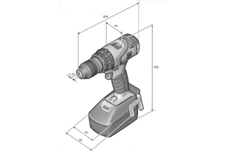 Двухскоростная аккумуляторная дрель-винтоверт Fein ABS 18 Q Select 71132264000