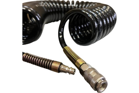 Шланг спиральный синий с быстросъемными соединениями (10 м, 10х14 мм) Pegas pneumatic 4930