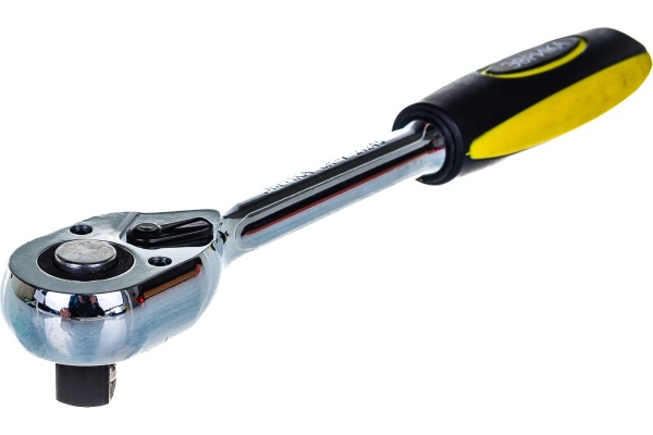 Трещотка с прямой резиновой ручкой ЭВРИКА 1/2 45-зубцовая ER-21245