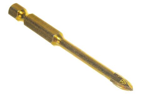 Сверло по кафелю (5x71 мм; 4 режущие кромки; титановое покрытие; U-хвостовик под биту) FIT 35475