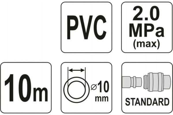Шланг PVC 10 мм, 10 м YATO YT-24224