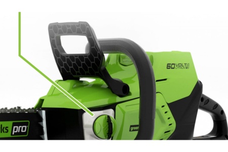 Бесщеточная аккумуляторная цепная пила Greenworks GD60CS40K4 60 В, с АКБ 4 А*ч и ЗУ 2006907UB