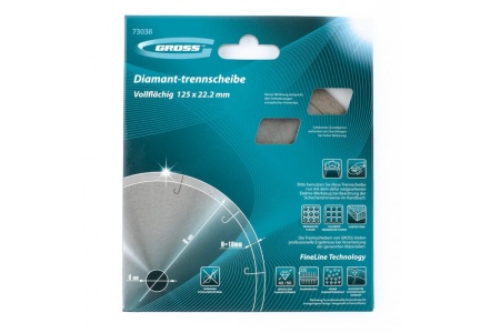 Диск алмазный отрезной (125х22.2 мм) GROSS 73038
