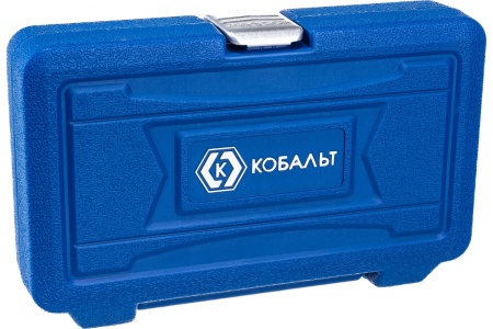 Набор торцевых головок с трещоткой КОБАЛЬТ 1/4" Cr-V 46 предметов 791196-46