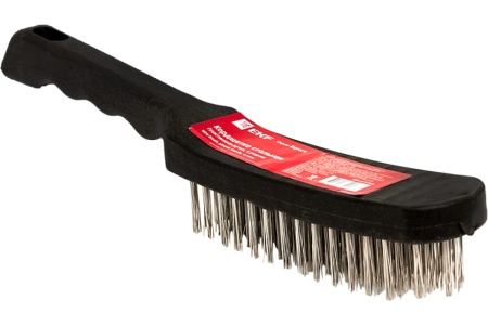 Стальная кордщетка EKF пластиковая ручка, 5 рядная Expert wbs-pl-5-exp