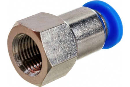 Фитинг цанговый прямой с внутренней резьбой 1/8F для трубки диаметром 6 мм SHPI PCF 06-R01