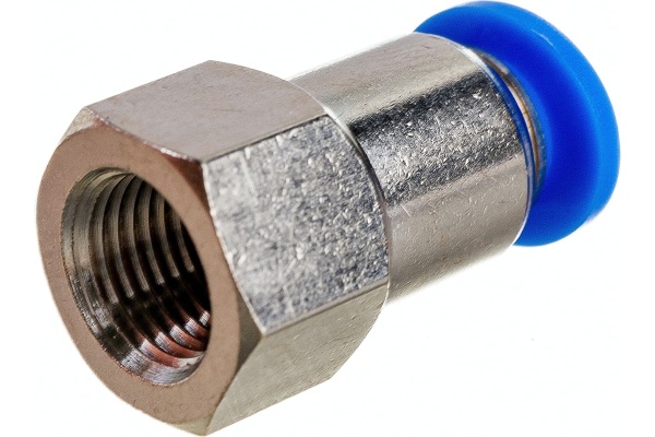 Фитинг цанговый прямой с внутренней резьбой 1/8F для трубки диаметром 6 мм SHPI PCF 06-R01