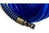 Шланг спиральный синий с быстросъемными соединениями профи (15 м; 8х12 мм; 20 бар) Pegas pneumatic 4913