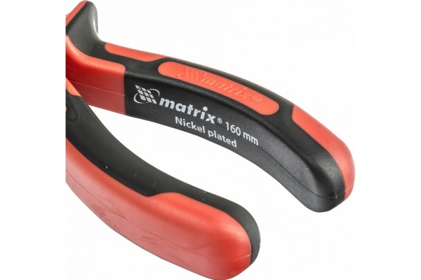 Круглогубцы NICKEL MATRIX 160 мм, никелированные, двухкомпонентные рукоятки 17355