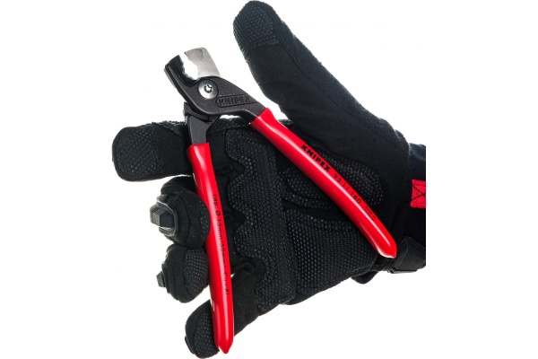 Кабелерез KNIPEX StepCut ступенчатый рез, кабель д. 15 мм, 50 кв.мм,  L-160 мм, обливные рукоятки KN-9511160