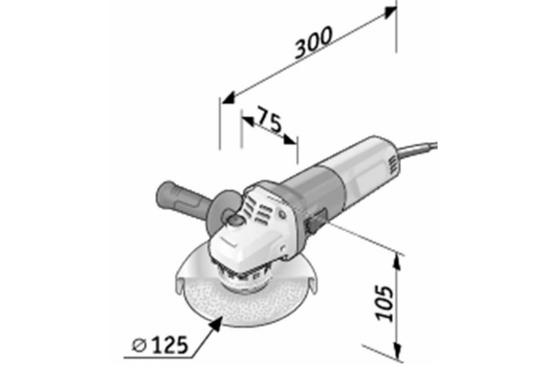 Угловая шлифовальная машина FLEX L 15-11 125 230/СЕЕ 447692 Угловая шлифовальная машина FLEX L 15-11 125 230/СЕЕ 447692